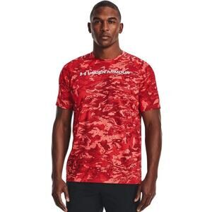 Under Armour ABC Tech Camo T-Shirt Short Sleeve Loose Crewneck Red